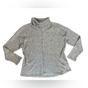 Vince Camuto Gray Ribbed Mock Neck Sweater Women’s Medium
